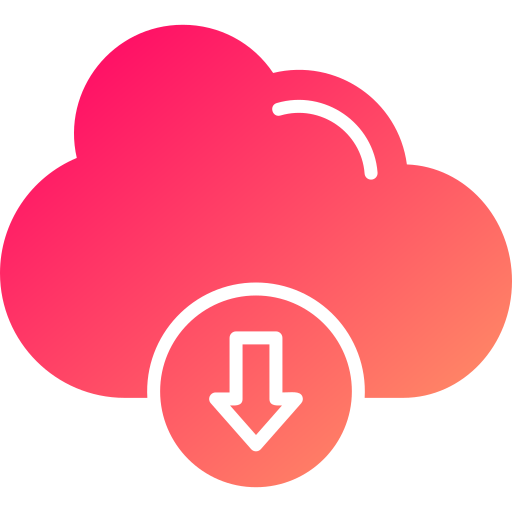 Cloud download Generic gradient fill icon