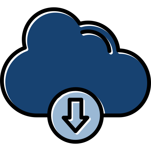 Cloud download Generic color lineal-color icon