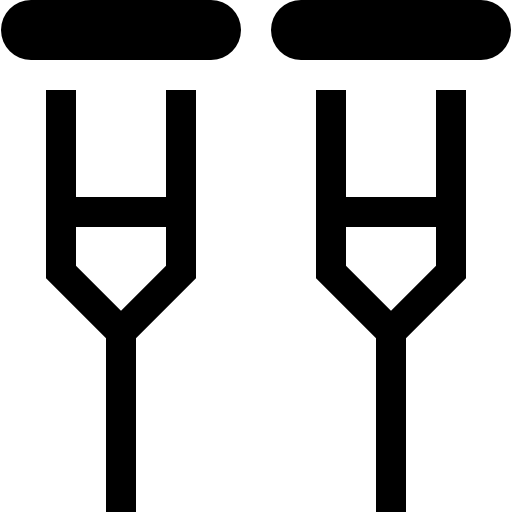 krücken Basic Straight Filled icon