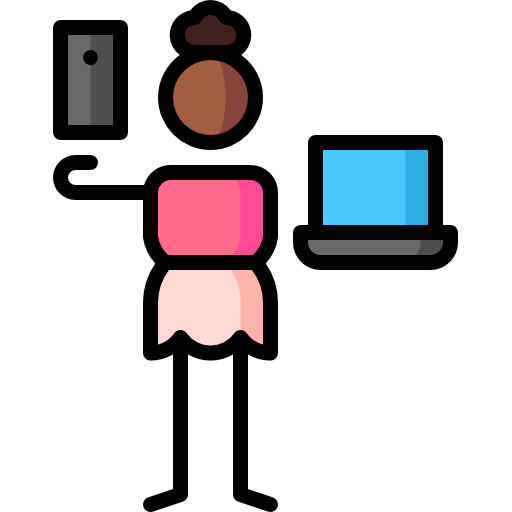 Coding Puppet Characters Lineal Color icon