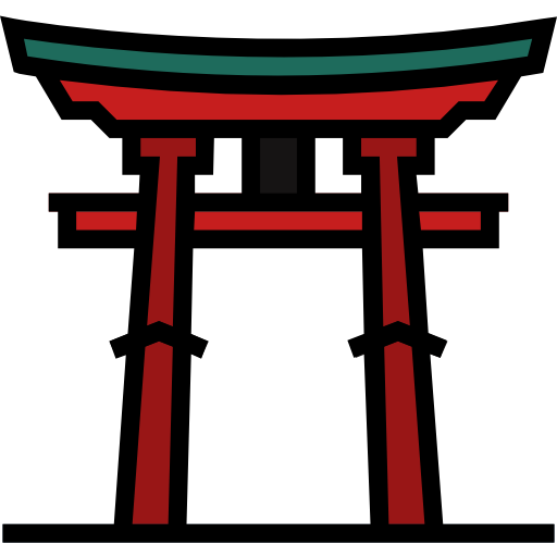 Świątynia itsukushima Wichai.wi Lineal Color ikona