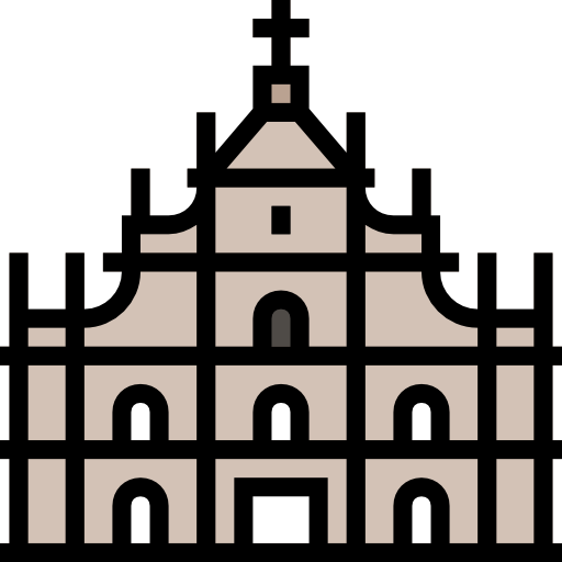 kathedrale von macau saint paul Wichai.wi Lineal Color icon