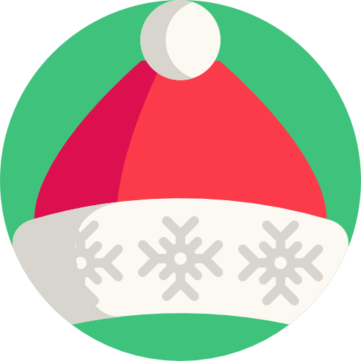 czapka świąteczna Detailed Flat Circular Flat ikona