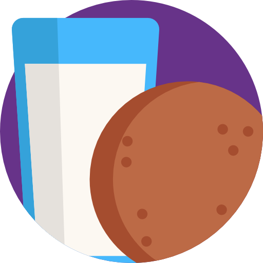 ciastko i mleko Detailed Flat Circular Flat ikona