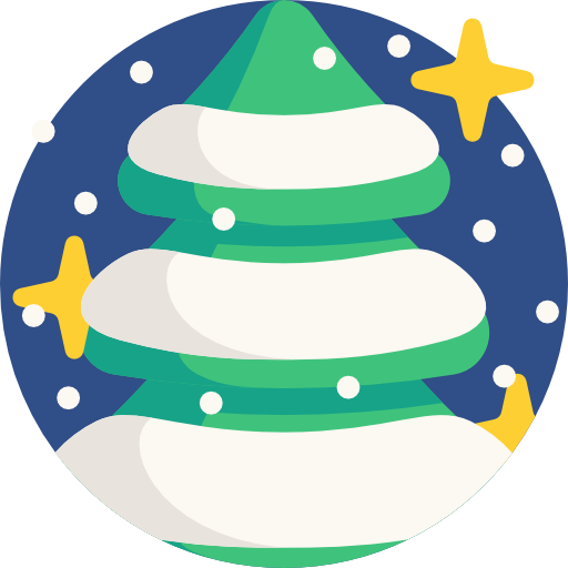 Christmas tree Detailed Flat Circular Flat icon