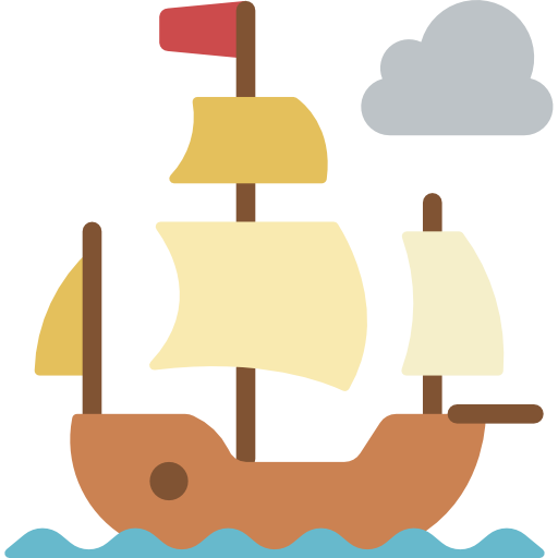 barco pirata Basic Miscellany Flat icono