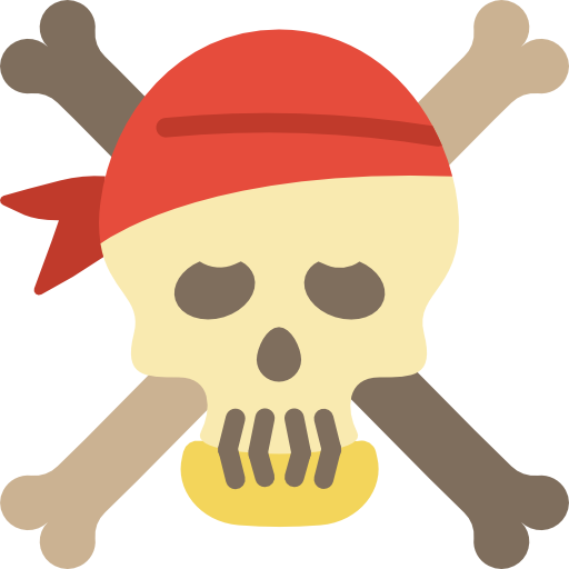 Skull and bones Basic Miscellany Flat icon