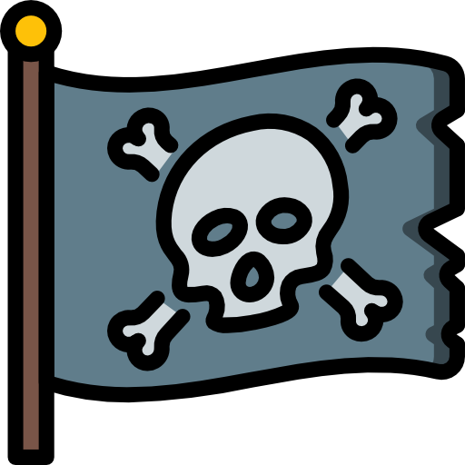 jolly roger Basic Miscellany Lineal Color ikona