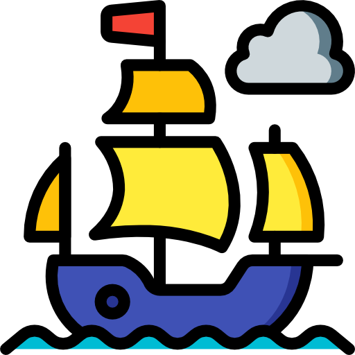 Пиратский корабль Basic Miscellany Lineal Color иконка