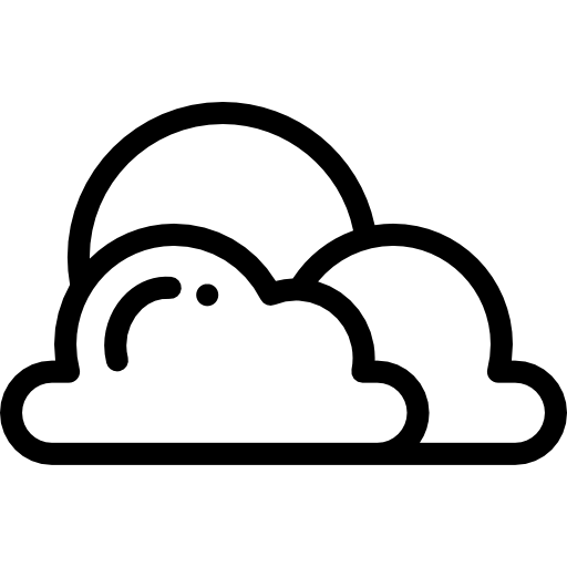 nuvoloso Detailed Rounded Lineal icona