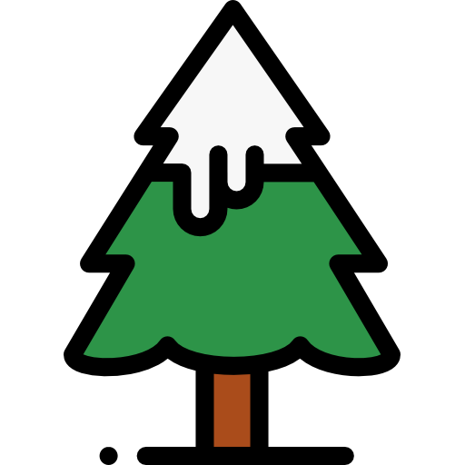 Pine Detailed Rounded Lineal color icon