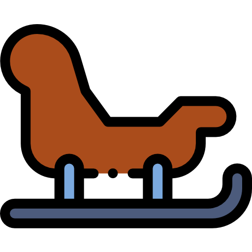Sled Detailed Rounded Lineal color icon