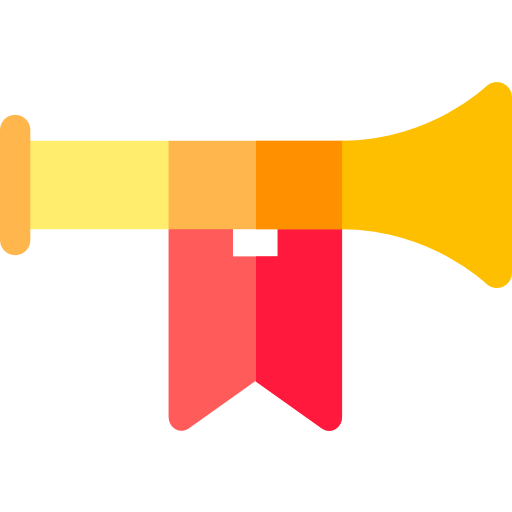 trompet Basic Rounded Flat icoon