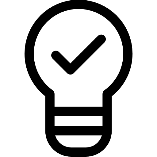 bulbo Basic Rounded Lineal icono