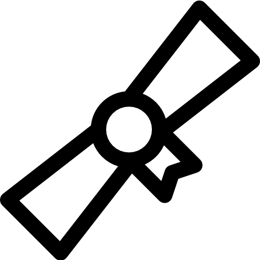 졸업 증서 Basic Rounded Lineal icon