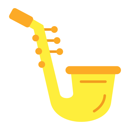 saksofon Generic color fill ikona