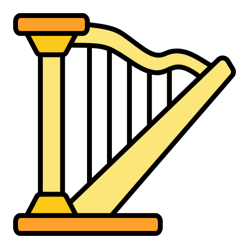 Harp Generic color lineal-color icon
