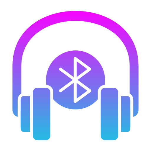 Bluetooth headphones Generic gradient fill icon
