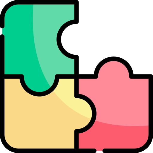 puzzle Kawaii Lineal color icona