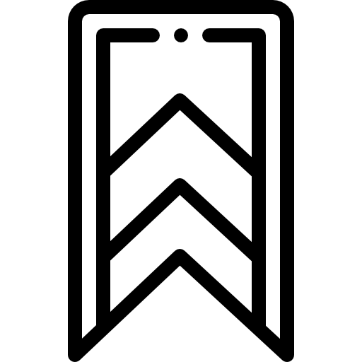 szewron Detailed Rounded Lineal ikona