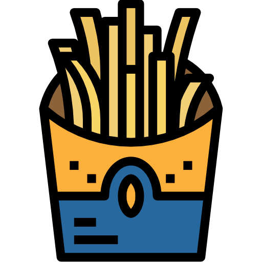 pommes frittes Pause08 Lineal Color icon