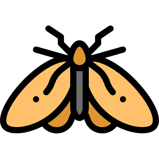 papillon de nuit Detailed Rounded Lineal color Icône