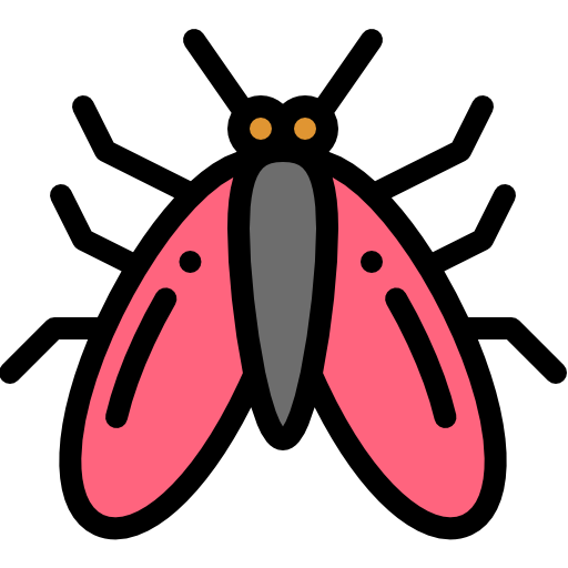 Moth Detailed Rounded Lineal color icon