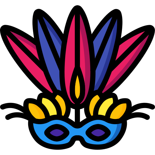 mascara de carnaval Basic Miscellany Lineal Color Ícone