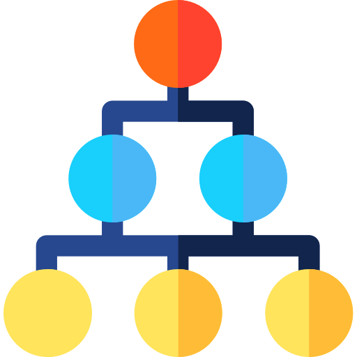 hierarchia Basic Rounded Flat ikona