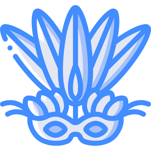 Carnival mask Basic Miscellany Blue icon