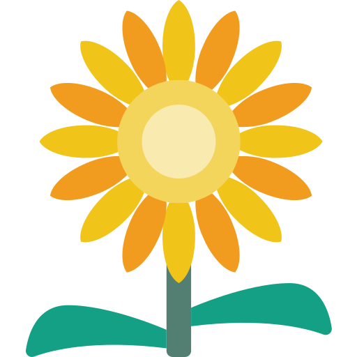 Sunflower Basic Miscellany Flat icon