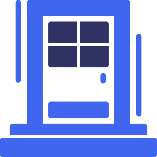Front door Generic color fill icon