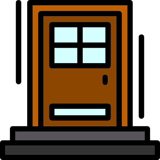 drzwi wejściowe Generic color lineal-color ikona
