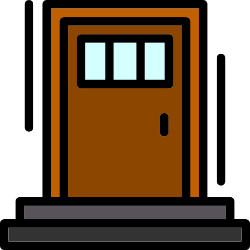 porta sul retro Generic color lineal-color icona