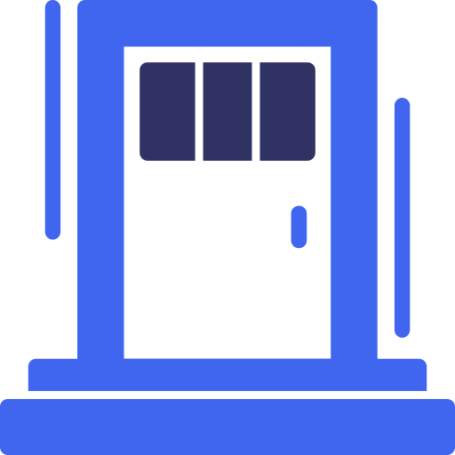 porta sul retro Generic color fill icona