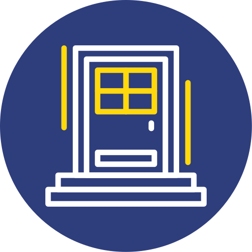 Front door Generic color fill icon