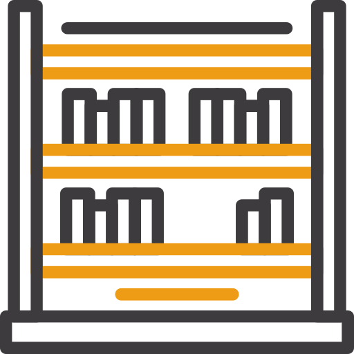 Bookshelf Generic color outline icon