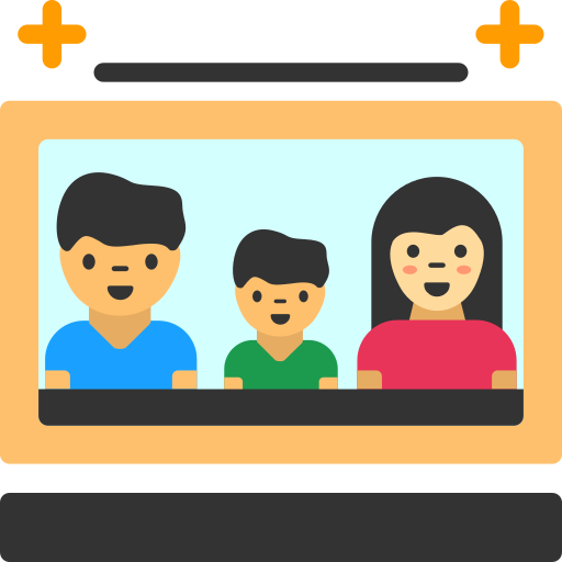 Family photo frame Generic color fill icon