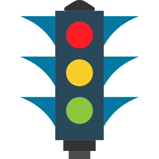Traffic light Pause08 Flat icon
