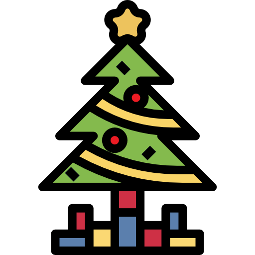 drzewko świąteczne Pause08 Lineal Color ikona