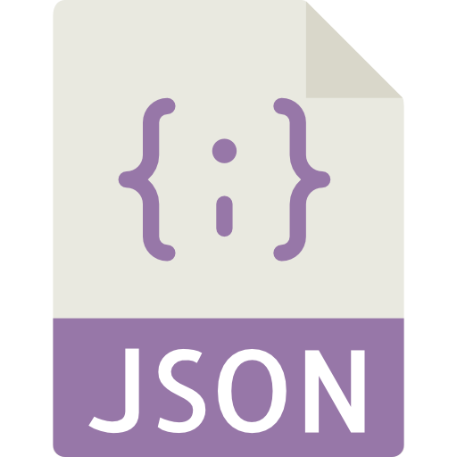 json 파일 Basic Miscellany Flat icon