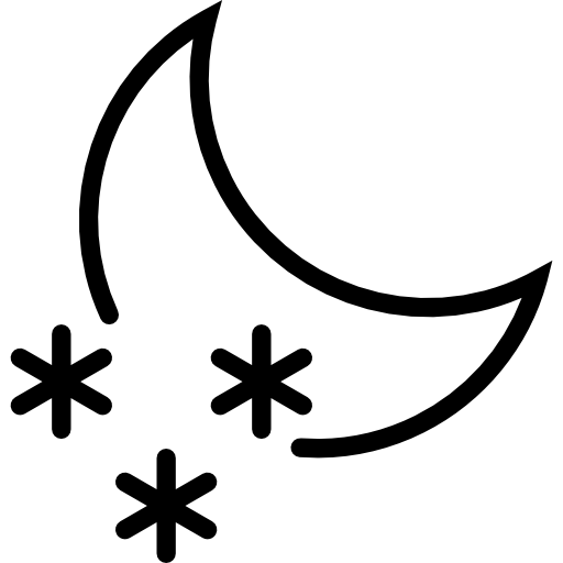 Night snow Basic Miscellany Lineal icon