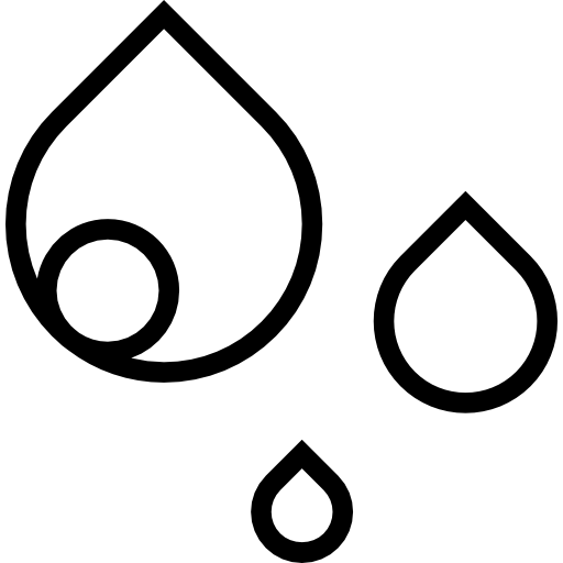 krople deszczu Basic Miscellany Lineal ikona