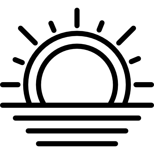 zachód słońca Basic Miscellany Lineal ikona