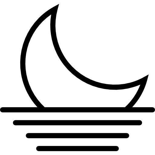 księżyc Basic Miscellany Lineal ikona