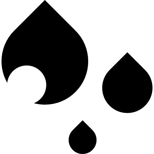 krople deszczu Basic Miscellany Fill ikona