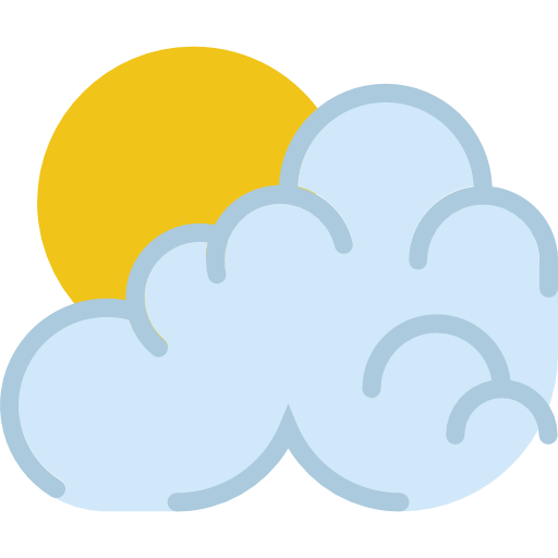 wolken en zon Basic Miscellany Flat icoon