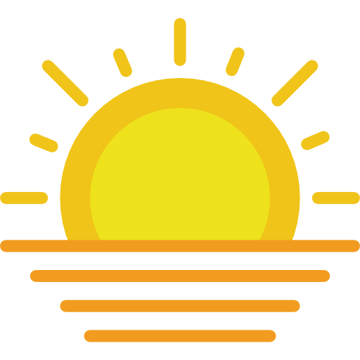 zonsondergang Basic Miscellany Flat icoon