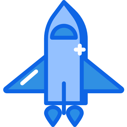 fusée Darius Dan Blue Icône
