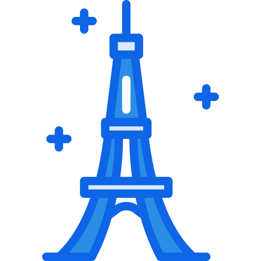 Eiffel tower Darius Dan Blue icon